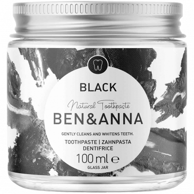 Zahncreme Black mit Aktivkohle im Glas (100ml)